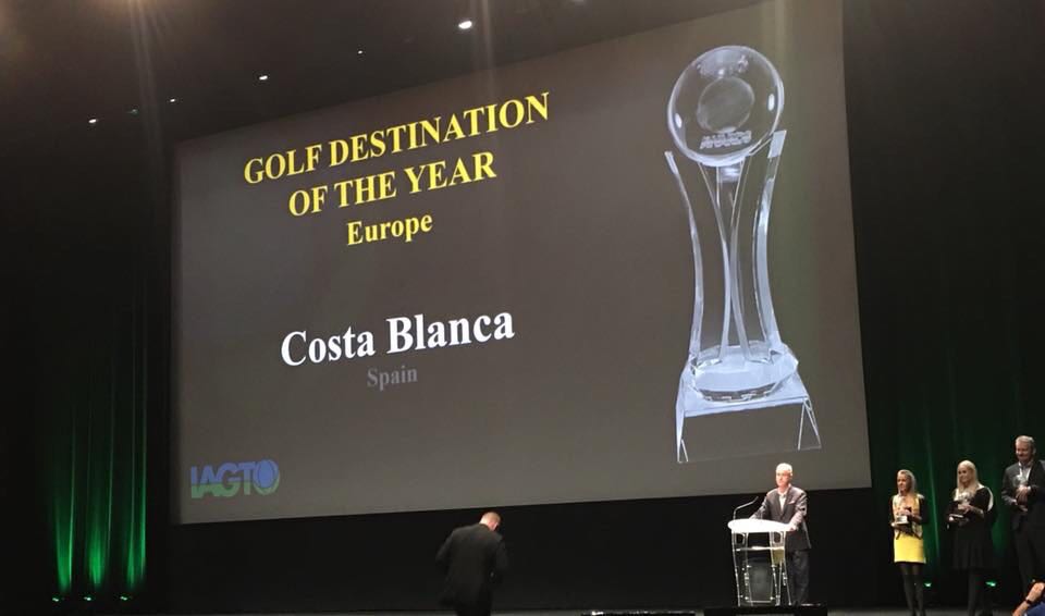 Entrega Cannes, Destino europeo de golf del año, golf costa blanca, asociacion